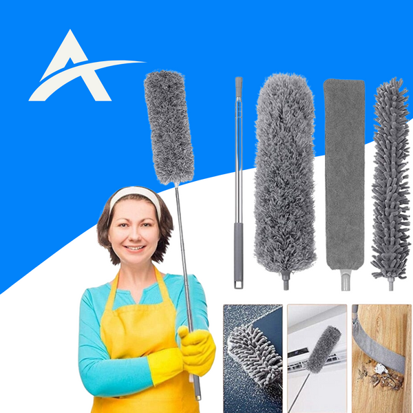 Espanador Microfibra com Cabo Extensível - Kit Completo