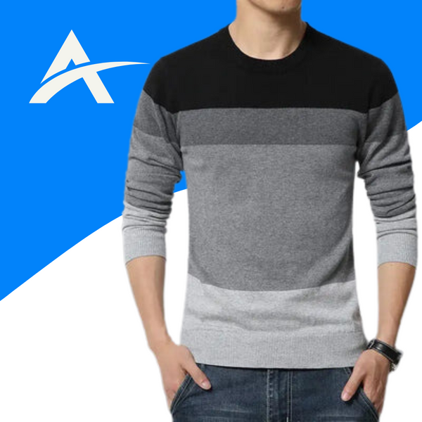 Suéter Maculino Slim Fit Listrado