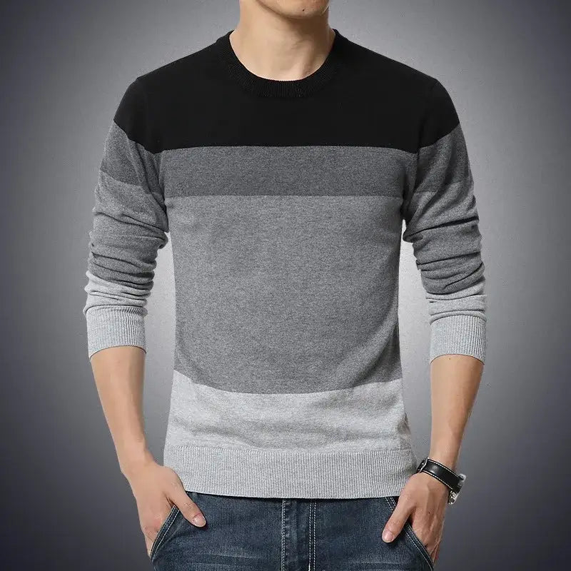 Suéter Maculino Slim Fit Listrado