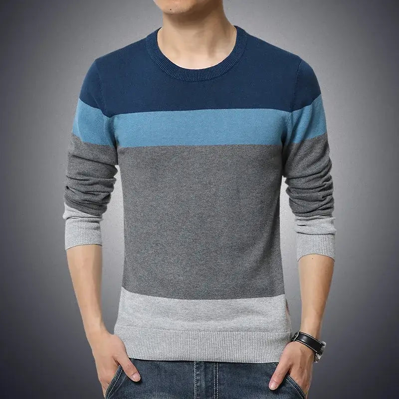 Suéter Maculino Slim Fit Listrado