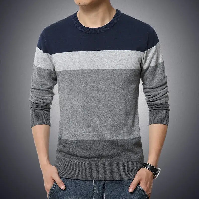 Suéter Maculino Slim Fit Listrado